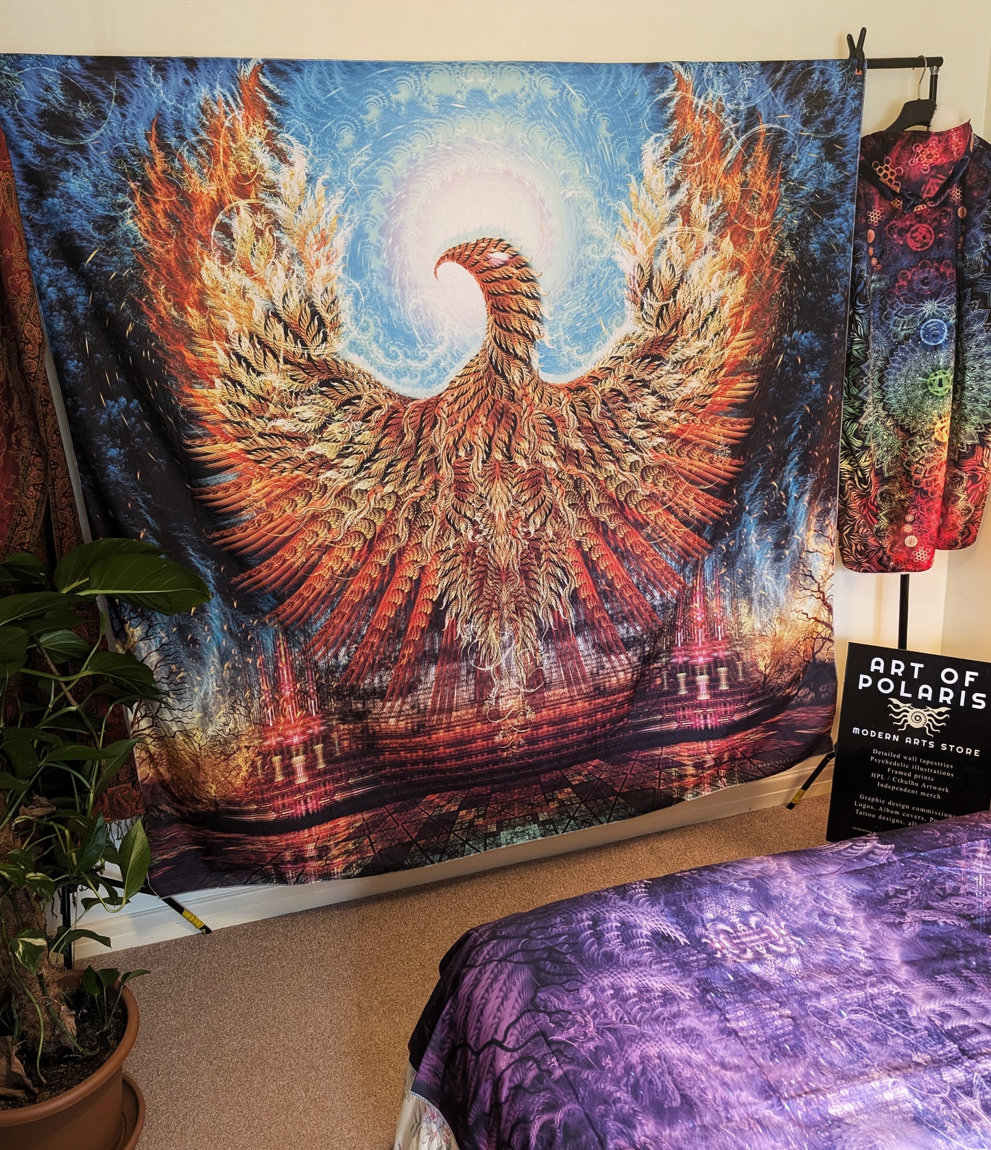 Fractal Phoenix | Decorative Tapestry
